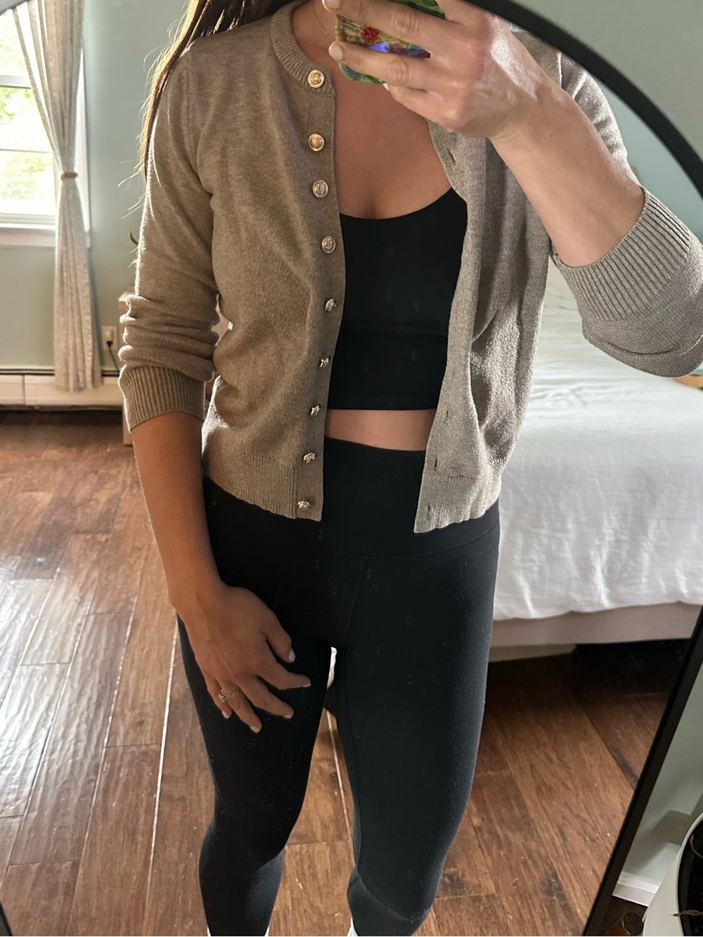 Brown cardigan
